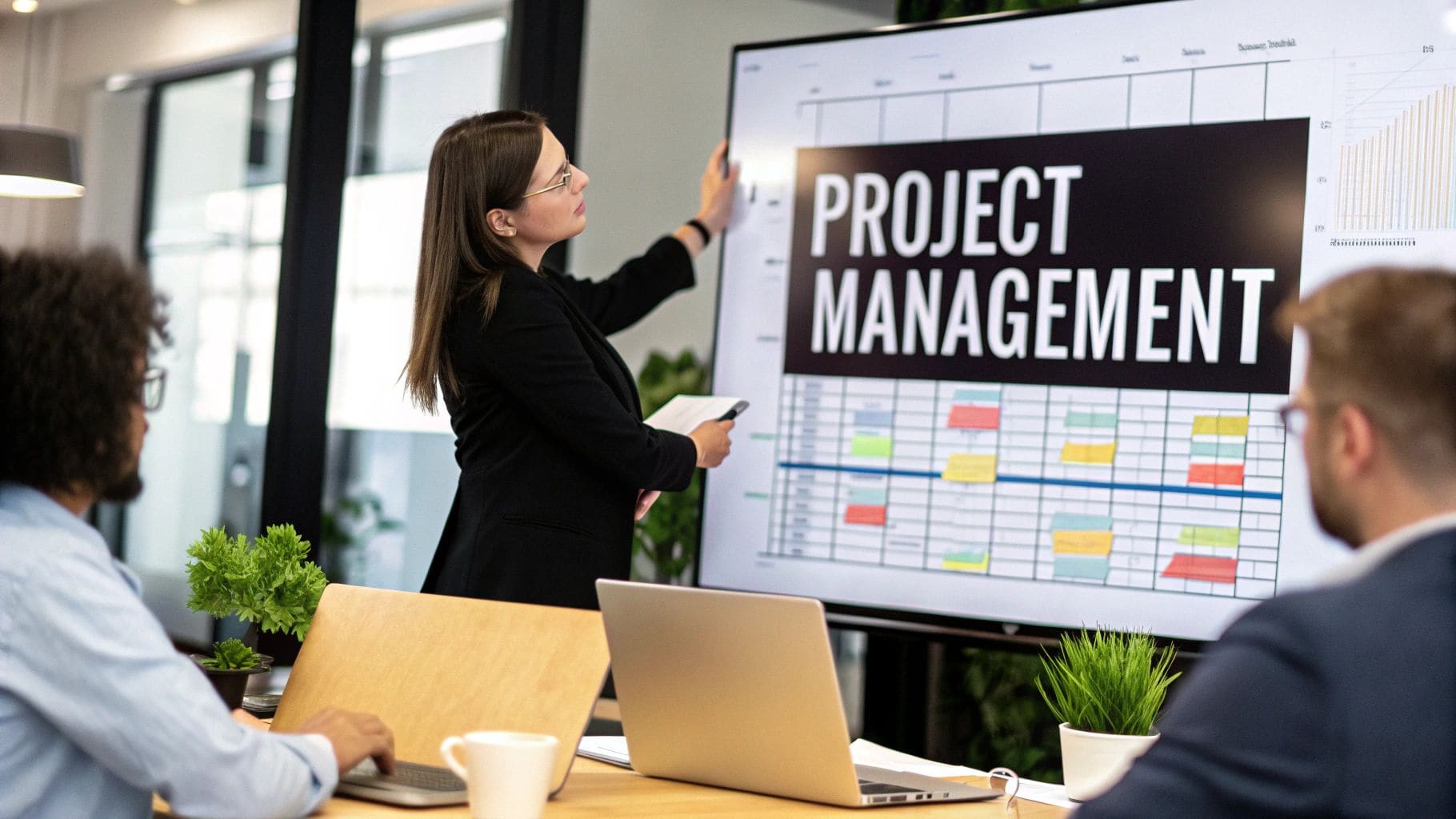 Project management workflow and coordination visuals