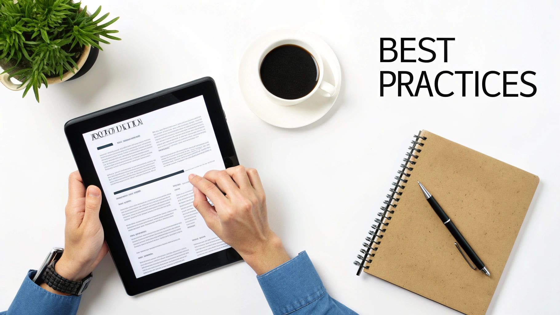 Modern resume formatting guide showing ATS-friendly layout with clear sections, bullet points, and professional typography